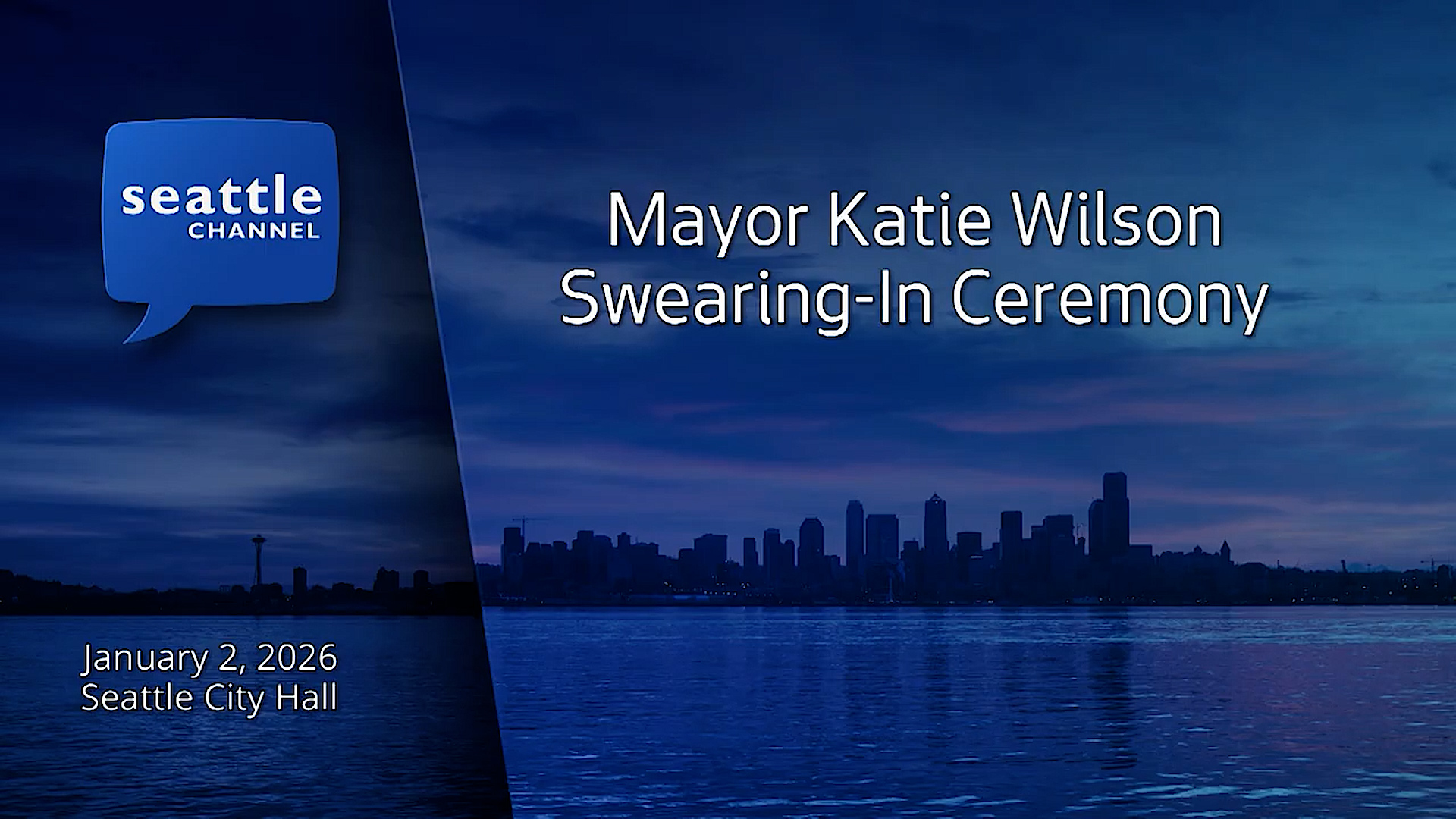 Thumbnail image for News Conference: Swearing In Ceremony for Seattle Mayor Katie B. Wilson